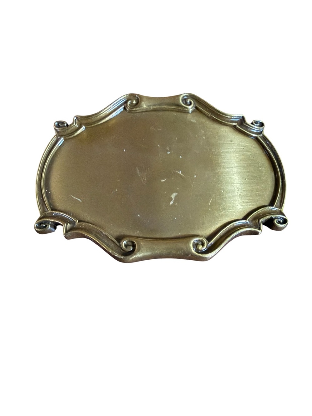Vintage Ornate Gold Tone Brass Western Belt Buckle Raintree 1978 Made in USA